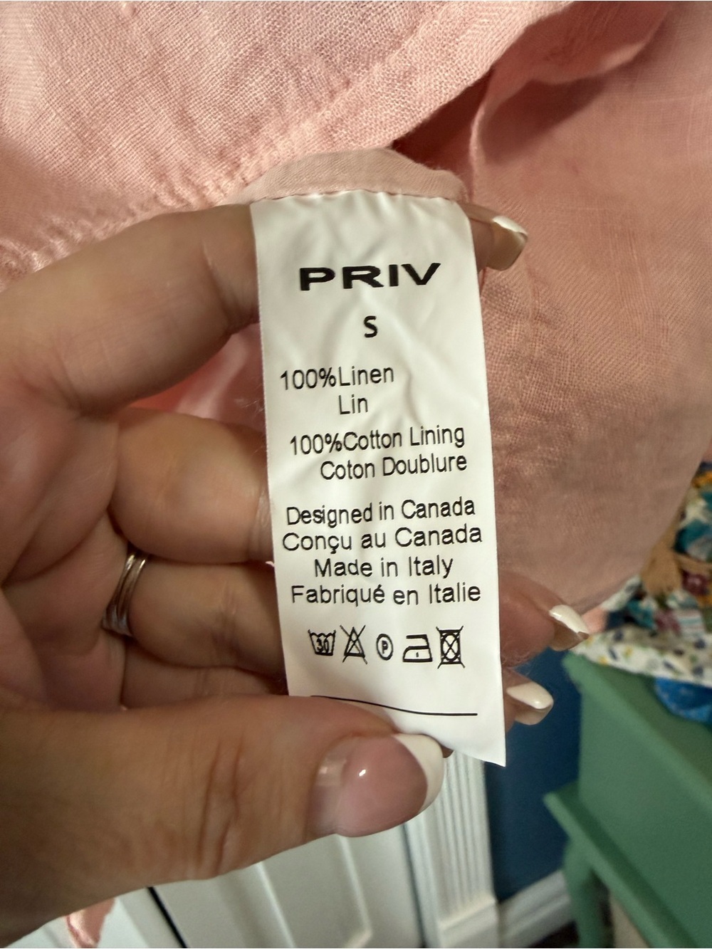 Jillian Harris x PRIV Hampton Pink 100% Linen Made in Italy Babydoll Dress S - Picture 7 of 12